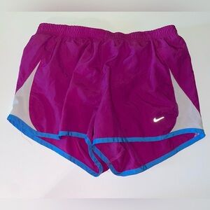 Nike Women's Magenta and Blue Athletic Shorts